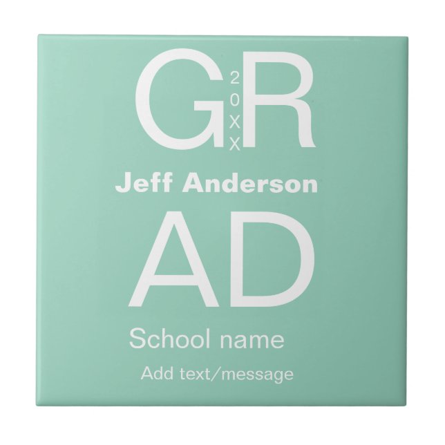 Grad typografi modern examen enkel minimal c kakelplatta (Framsidan)