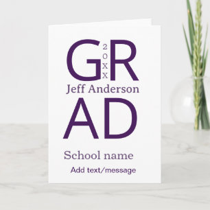 Grad typografi modern examen enkel minimal c kort