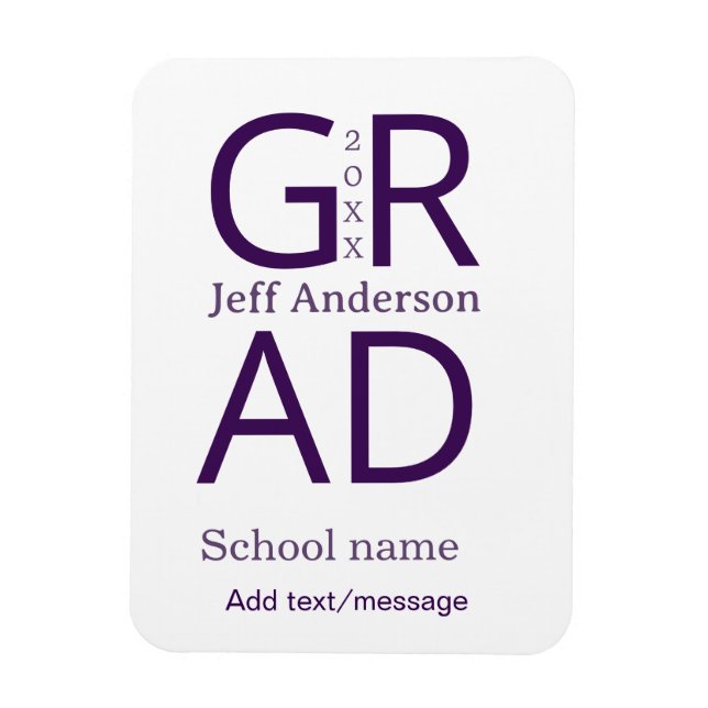 Grad typografi modern examen enkel minimal c magnet (Vertikal)
