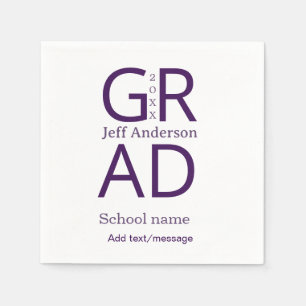 Grad typografi modern examen enkel minimal c pappersservett