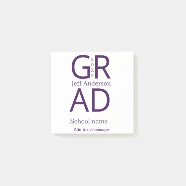 Grad typografi modern examen enkel minimal c post-it block (Framsida)