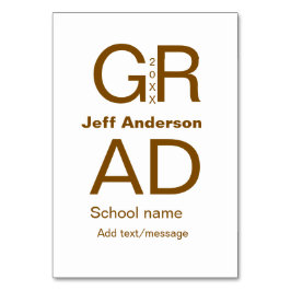 Grad-typografi modern studenten enkel minimal c bordsnummer