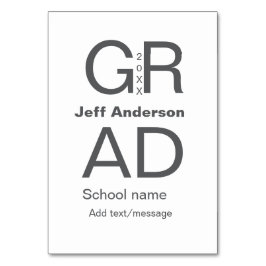 Grad-typografi modern studenten enkel minimal c bordsnummer