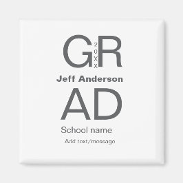 Grad-typografi modern studenten enkel minimal c magnet