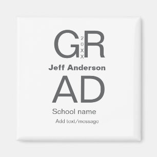 Grad-typografi modern studenten enkel minimal c magnet