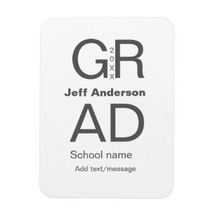 Grad-typografi modern studenten enkel minimal c magnet