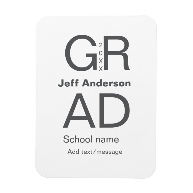 Grad-typografi modern studenten enkel minimal c magnet (Vertikal)