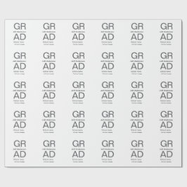 Grad-typografi modern studenten enkel minimal c presentpapper