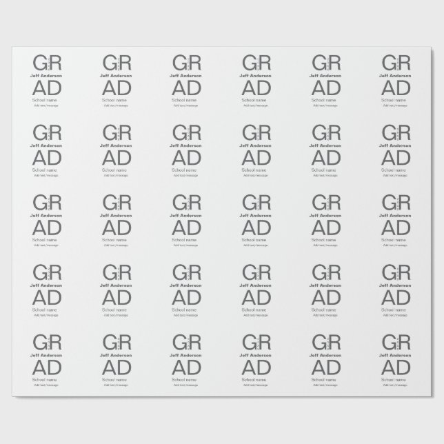 Grad-typografi modern studenten enkel minimal c presentpapper (Platt)