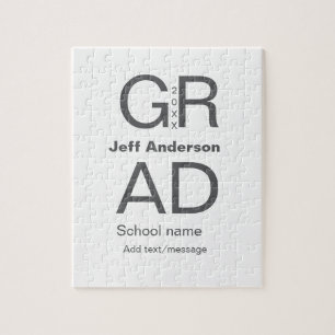 Grad-typografi modern studenten enkel minimal c pussel