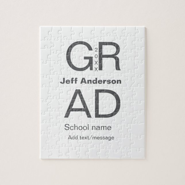 Grad-typografi modern studenten enkel minimal c pussel (Vertikal)