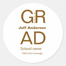 Grad-typografi modern studenten enkel minimal c