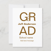 Grad-typografi modern studenten enkel minimal c