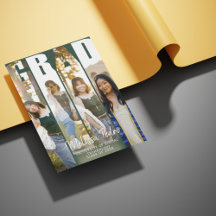 Grad Typography Four Photo Studenten bjudande