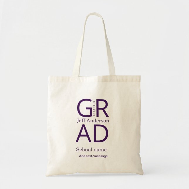 Grad typography modern graduation simple minimal c tygkasse (Framsidan)