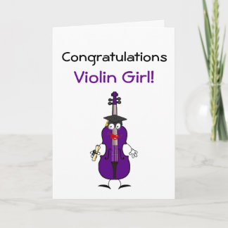 Grad Violin Card (Lila) Kort