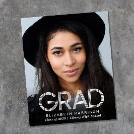 Grad White Typography Photo Budget Notification