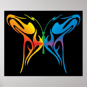 Gradated Butterfly Poster