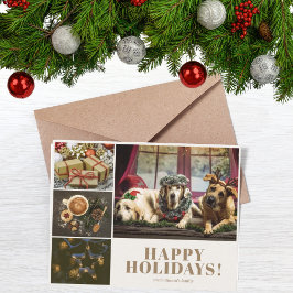 Grädde Foto Collage Nyår Julhälsning Julkort