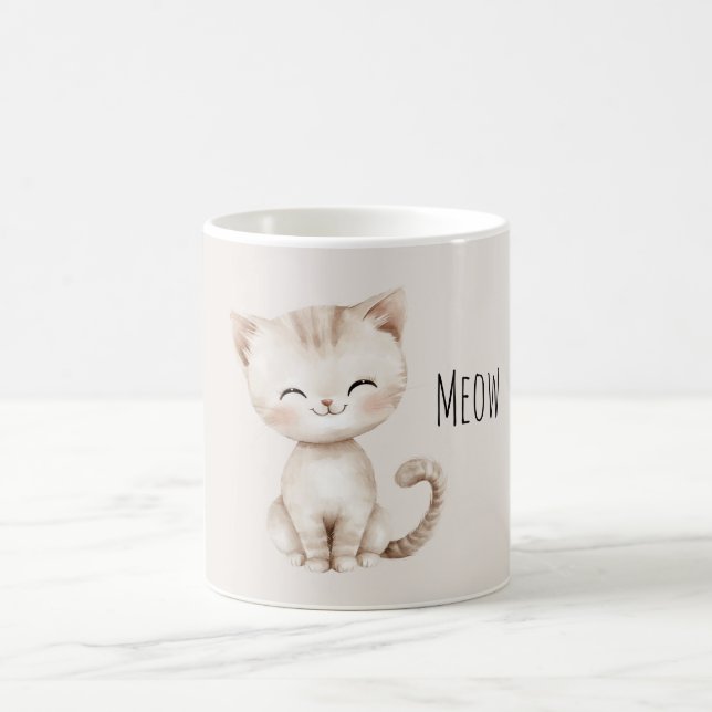 Grädde Glad Katt Kaffemugg (Center)