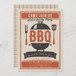 Grädde Marin Apelsin BBQ-fest Inbjudningar