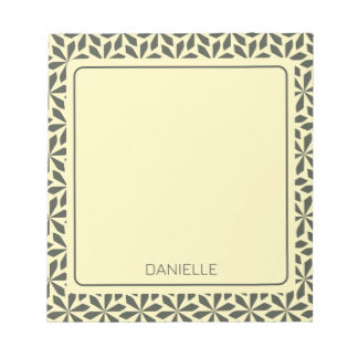 gräddgeometrisk design anteckningsblock