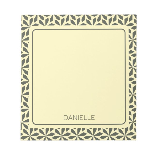 gräddgeometrisk design anteckningsblock (Framsida)