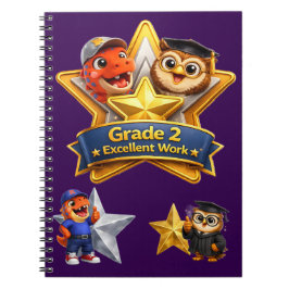 Grade 2 excellent work with the owl and Rex achiev Anteckningsbok