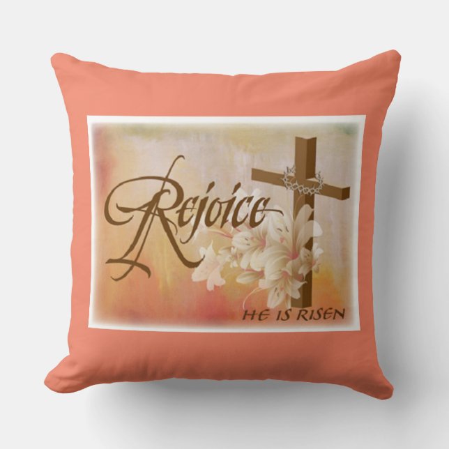Gradera en bomullsdekorativ kudde 20x20/Rejoice (Framsida)