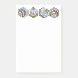 Graderad hexagon post-it block