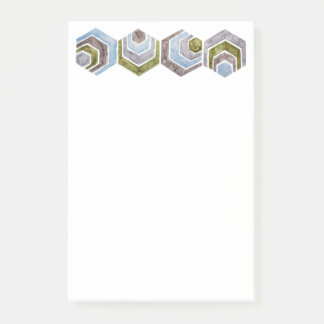 Graderad hexagon post-it block