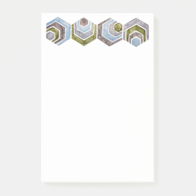 Graderad hexagon post-it block (Framsida)