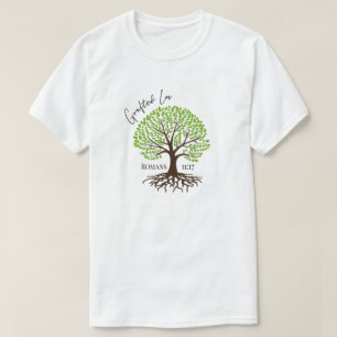 Graderad i Jesus Savior Grönt Livets träd T Shirt