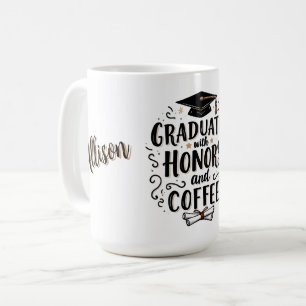 Graderad med honor och kaffe kaffemugg