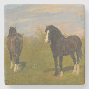 Graderande hästar (av Rosa Bonheur) Stenunderlägg