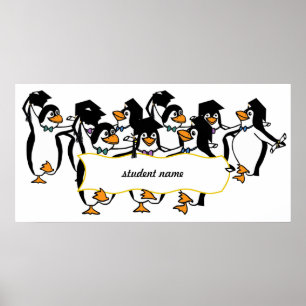 Graderande penguiner med skannrar poster