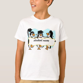 Graderande penguiner med skannrar tee