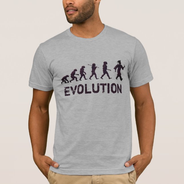 Graderande utveckling av Mankind Funny Student T Shirt (Framsida)