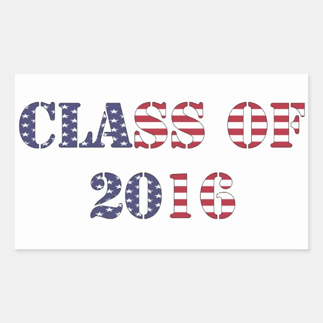 Graderingsklass 2016 rektangulärt klistermärke (Framsida)