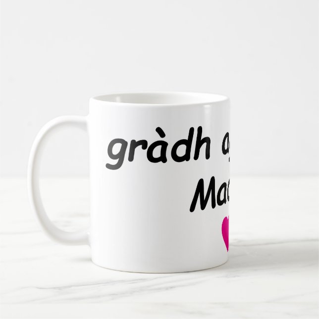gràdh agus solas, Madeline (love and light) Kaffemugg (Vänster)