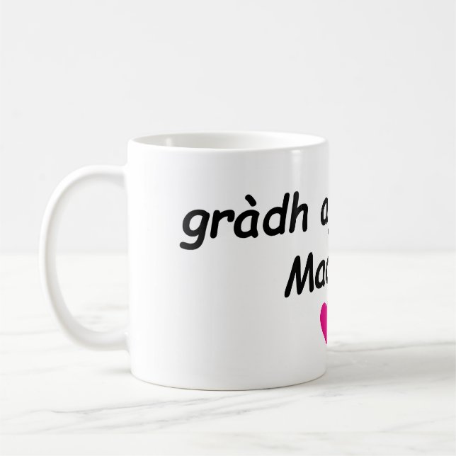 gràdh agus solas, Madeline (love and light) Kaffemugg (Vänster)