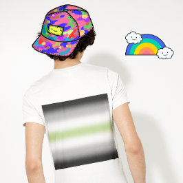 Gradient Agender Pride Flagga med anpassat namn T Shirt