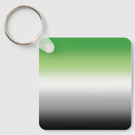 Gradient Aromantiska Flaggan – Färgglad Aromantisk Nyckelring