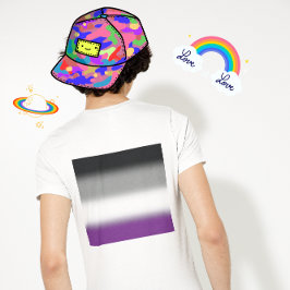 Gradient Asexuell Pride Flagga - Färgrik ACE Flagg T Shirt