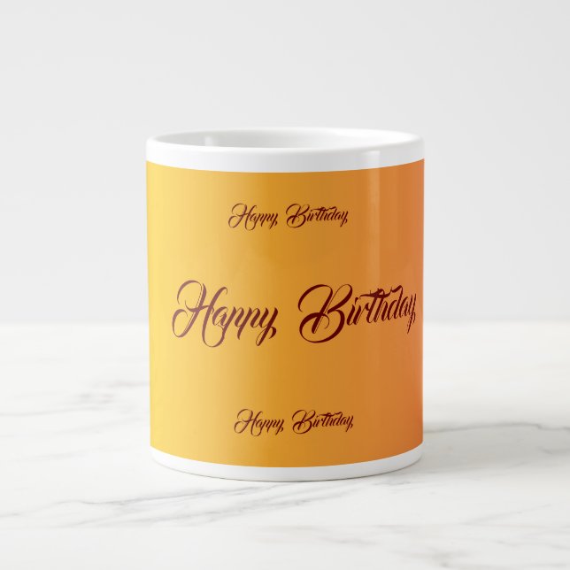 Gradient Birthday-firande Jumbo Mugg (Framsidan)