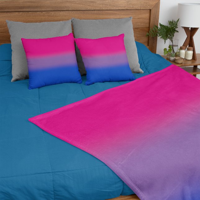 Gradient Bisexuell Pride Flagga – Färgrik Bi Flagg Fleecefilt (Skapare uppladdad)