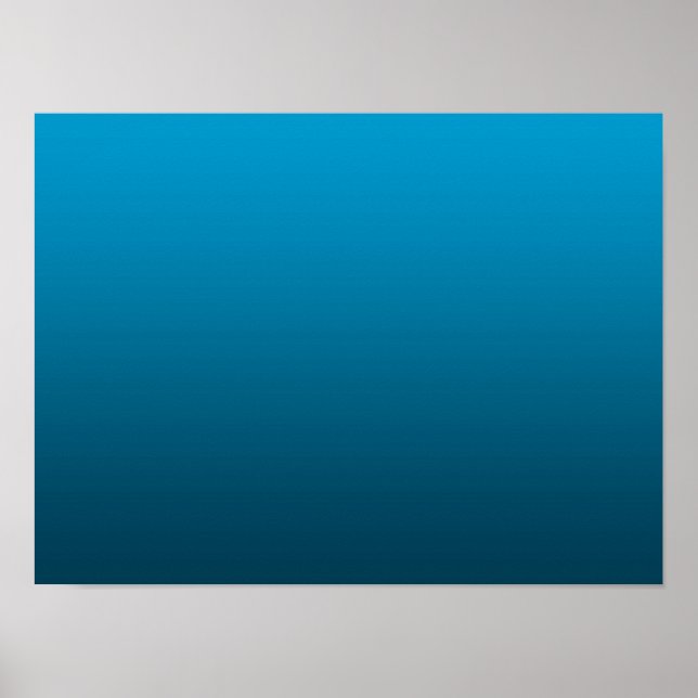 Gradient Blå - djup till ljus | Humör Bakgrund | Poster (Framsidan)