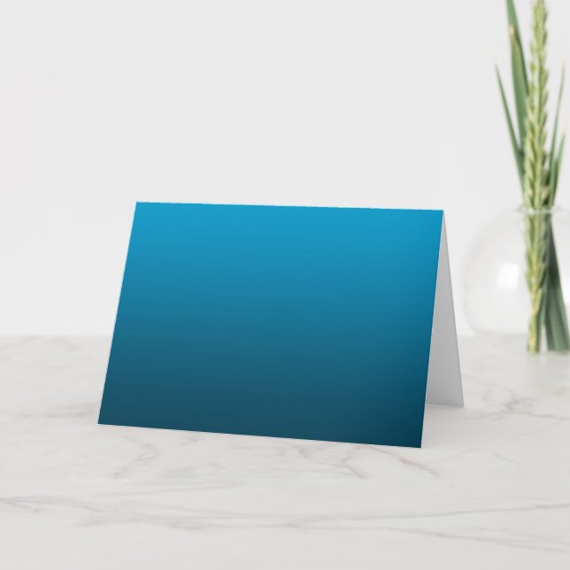 Gradient Blå - djup till ljus | Humör Bakgrund | Tack Kort (Framsida)