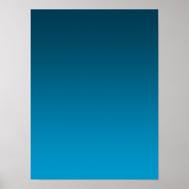 Gradient Blå - ljus till djup | Humör Bakgrund | Poster (Framsidan)