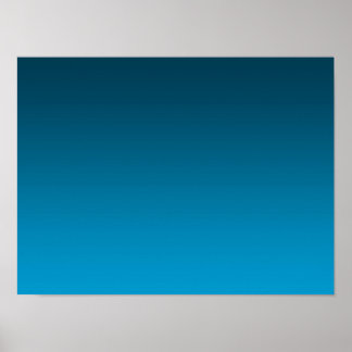 Gradient Blå - ljus till djup | Stämningsbakgrund Poster
